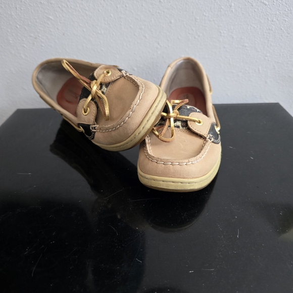 Sperry Shoes - Sperry Tan Moccasin Boat Shoes with Yellow Accent Laces